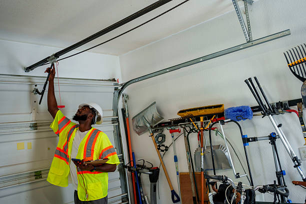 Professional Garage Door Roller Replacement technician working in Johnsburg, IL